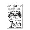 Rayher 29138000 Stempel Wunderbare Feiertage, 5 x 8 cm