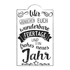 Rayher 29138000 Stempel Wunderbare Feiertage, 5 x 8 cm