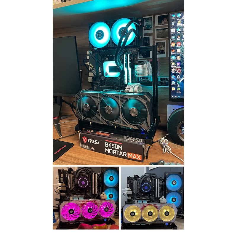 Aluminum Alloy Open Case Gaming Computer Chassis Desktop Bracket Water