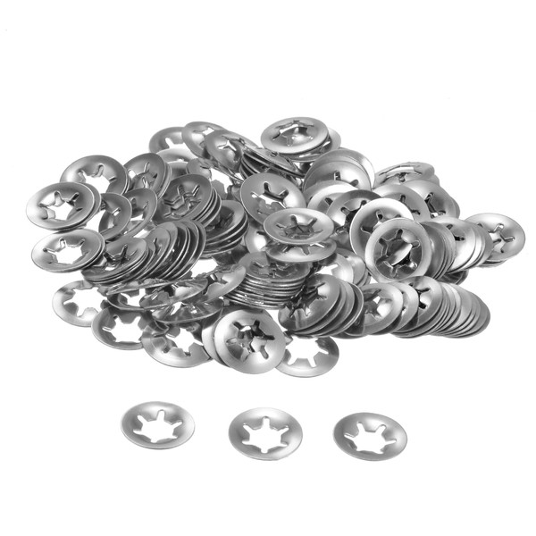 sourcing map 150PCS Internal Tooth Push on Locking Washers M6