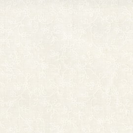 Soft, Creamy White, Lacy Vines, Solitaire Whites V, 207-SW, Fabric, Maywood Studios, by The Yard
