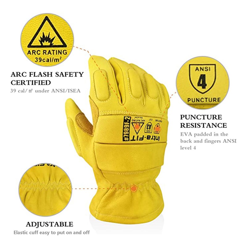 Intra-FIT Professional Arc Flash Gloves Safety Work Gloves Cut& Puncture