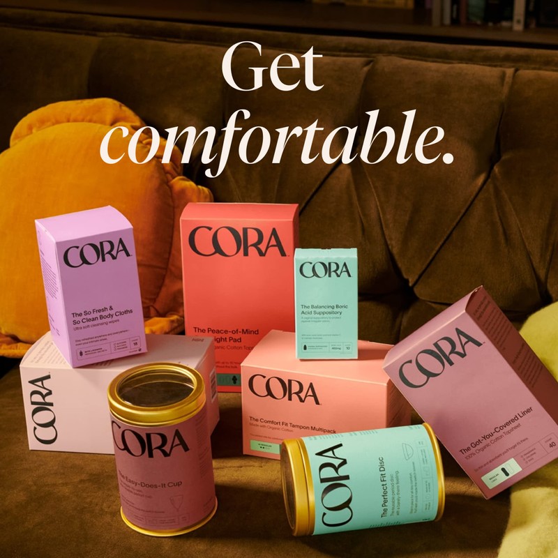 Cora 100% Organic Cotton Topsheet Bladder Liners (156 Regular Bladder