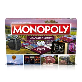 Monopoly Board Game - Napa Valley Edition: 2-6 Players Family Board Games for Kids and Adults, Board Games for Kids 8 and up, for Kids and Adults, Ideal for Game Night