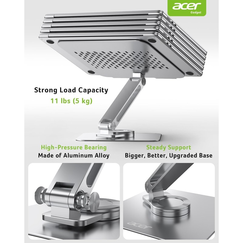 acer Laptop Stand for Desk - with 360 Swivel Base,