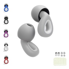 35DB sleep noise-cancelling earplugs, reusable hearing protection earplugs for swimming, sleeping, concerts, travel, flying for children and adults.(2pcs Grey)