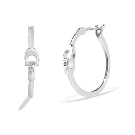Coach Women's Interlock C Signature Hoop Earrings