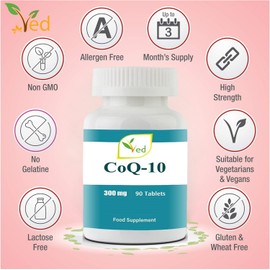 Ved Co Enzyme Q10 300mg 90 Tablets