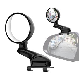 Blind Spot Mirrors，360 Degree Adjustable HD Universal Blindspot Mirror，HD Auxiliary Blind Spot Mirror for Car,Paste in type 360°Rotatable Wide Angle Convex Mirror With most Car 1 pc（Left）