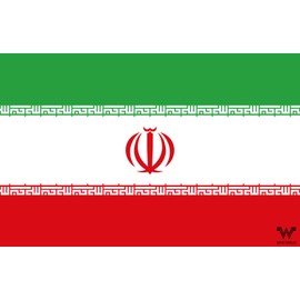 WHATABUS Iran Flag Sticker, Country Flag Sticker, 8.5 x 5.5 cm
