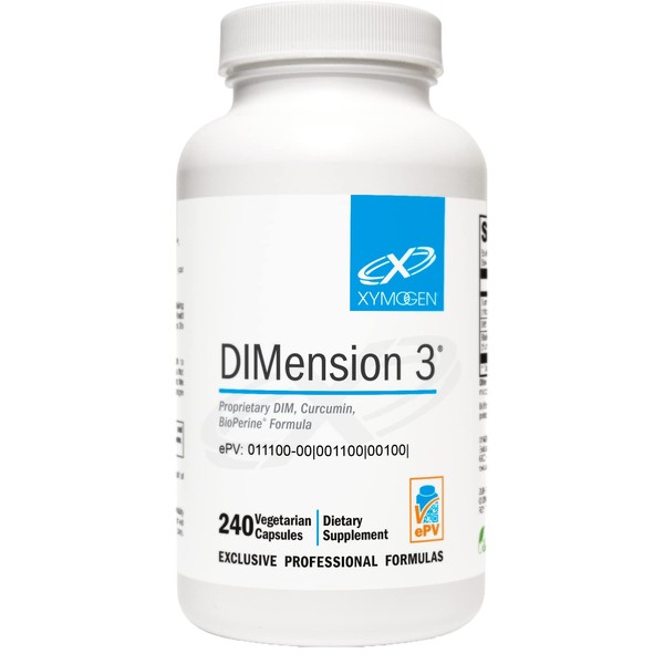 XYMOGEN Dimension 3 - Diindolylmethane DIM Supplement with Curcumin +