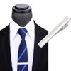 Men Metal Silver Tone Simple Necktie Tie Bar Clasp Clip
