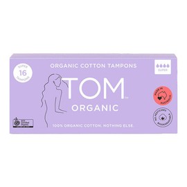 TOM Organic Super Tampons, 32 Pack