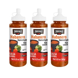 Zaaschila Mexican Sauce Habanero - 9.35oz (265g) 3-Pack - Spicy & Bold Flavor, Perfect for Sandwiches, Tacos, and More