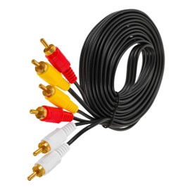 jojofuny Audio Line Auxiliary Cord for VCR Media Player Cable Auxiliary Cable RCA to RCA Cable Audio Cable Audio/Video Composite Cable Video Cord Tv Cord Complex Wire Core Copper VCR Cable, CHB52TSC01T7654H4A13X0D