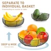 CAXXA 3-Tier Hanging Basket Fruit Organizer Kitchen Heavy Duty Wire
