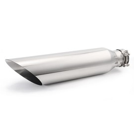 A-KARCK Exhaust Tip 2.5 Inch Inlet, Universal 2.5'' Inlet 4" Outlet 18" Long Stainless Steel Bolt On Exhaust Tailpipe Polished Muffler Tip