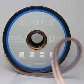 AUSTERE III Series Speaker Cable 50ft Oxygen Free Copper, Soft-Touch High Flex Cable & Precision Pull Marker – 14-Gauge
