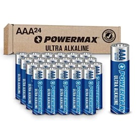 Powermax 24-Count AAA Batteries Ultra Long Lasting Alkaline Battery, New