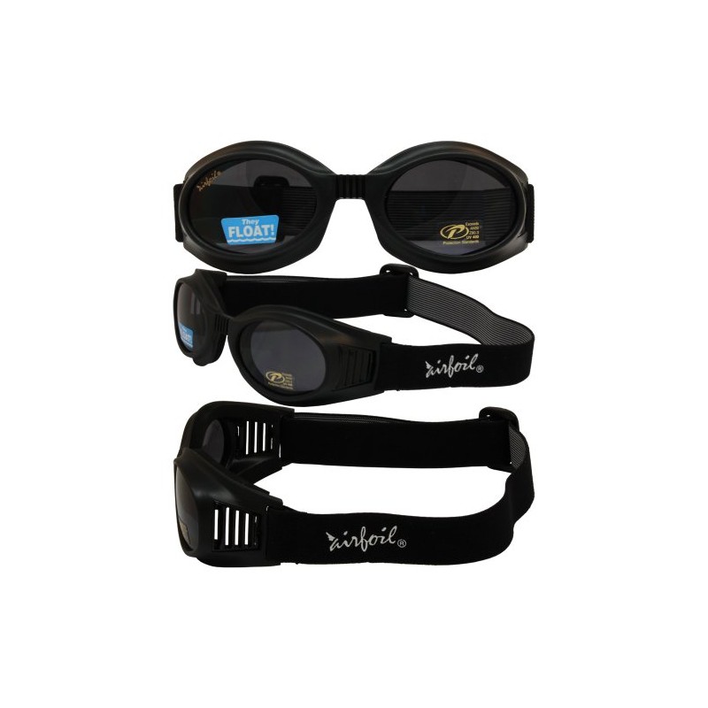Pacific Coast Airfoil Black Goggles with Interchangeable Polycarbonate Lenses -