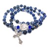 6mm Simulated Blue Lapis Beads Full Rosary Stretchable & Twistable
