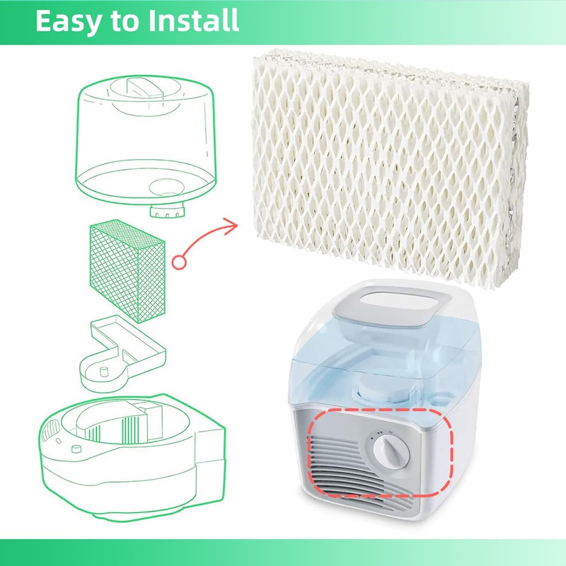 kakofaci 6 Pack WF813 Humidifier Filters Replacement Compatible with Equate