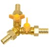 Hardwareeeer 3/4" Hose Barb Brass 3 Way Shut Off Valve