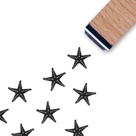 Starfish Rubber Stamp, 3/5 Inch Small Mini Sea Life Stamp for Scrapbooking Card Making Planner