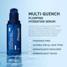 Suero hidratante y humectante Skin Multi Quench Plumping Hydration Serum para el rostro, con mezcla de PGA, glicerina y osmolitos, 1,7 onzas líquidas