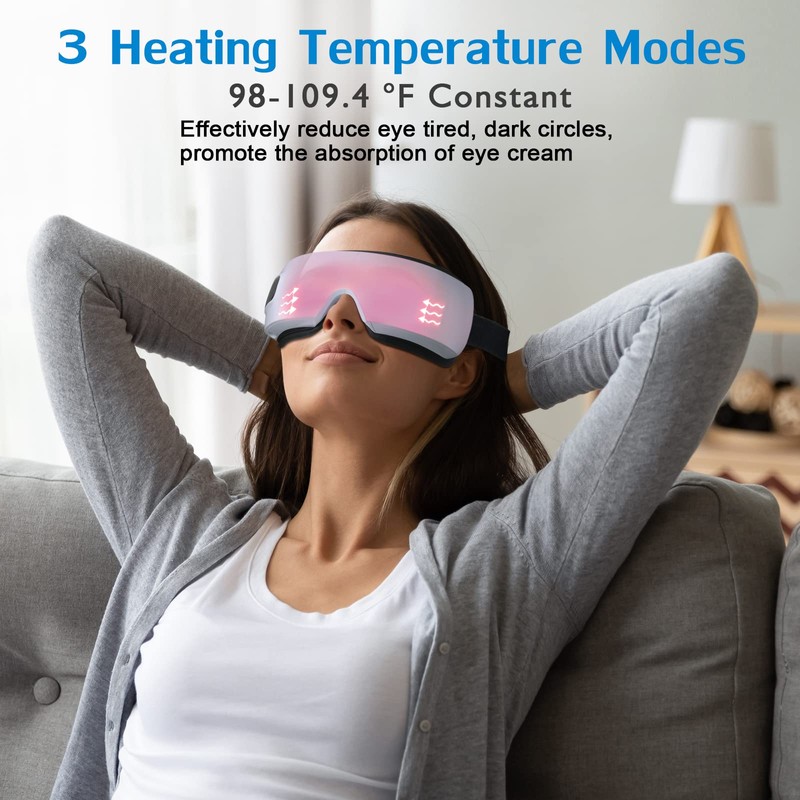Upgraded Eye Mask Massager with Heat & Compression - FSA
