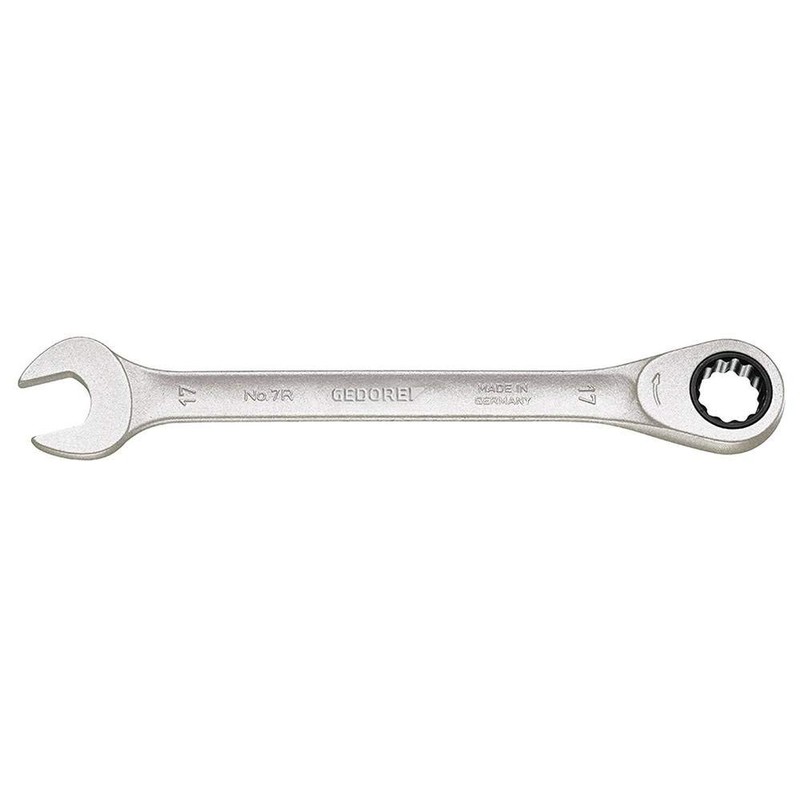 GEDORE Combination Spanner with Ring Ratchet, SW 24 mm, Flat,
