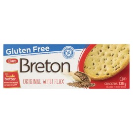 Dare Breton Gluten Free Original With Flax Crackers, 135g/4.7 oz. Box