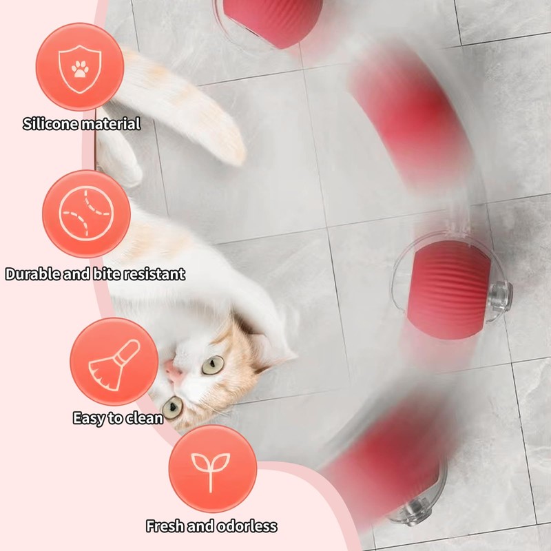 XdealCozyxc 2 Pcs Electric Cat Rolling Ball Interactive Dog Toy,
