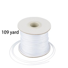 1 mm Waxed Cord for Jewelry Making Necklace String Wax Cord for Jewelry String Bracelet Cord 109 Yards/328 feet Waxed Cotton Cord for Jewelry Making(Whitek)