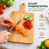 Bamboo Cutting Board for Kitchen Prep – Built-In Handle with