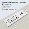 USB C Recessed Power Strip Fast Charge Desktop Power Station