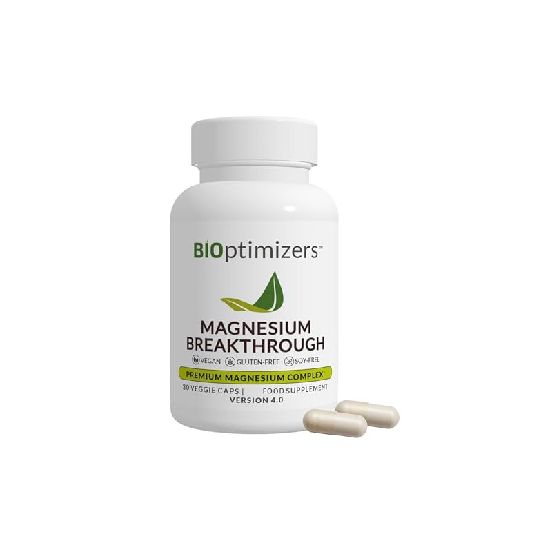 BIOptimizers Magnesium Breakthrough 250mg, 7 Forms of Magnesium 30 Capsules