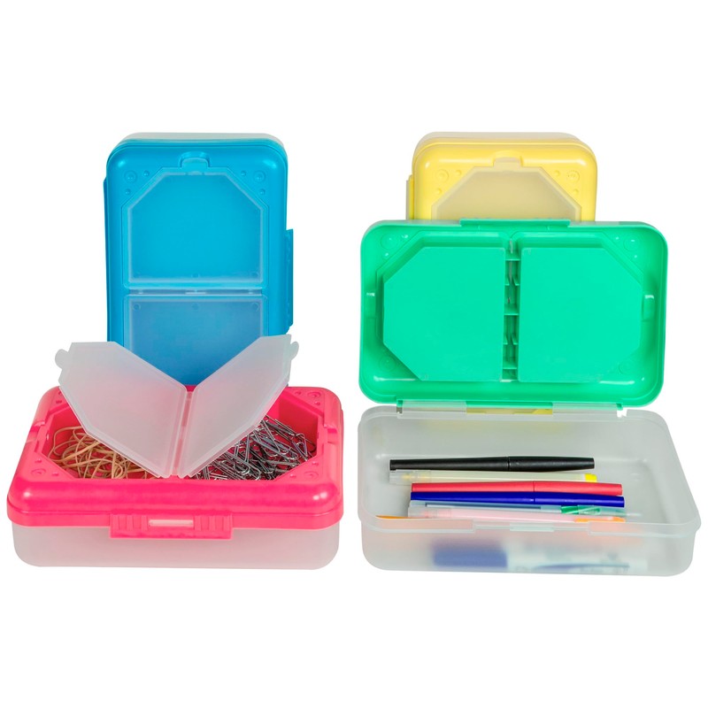 C-Line Poly 3-Compartment Storage Box with Snap Lid, 1 Storage