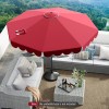 Costway 10 FT Patio Umbrella w/ Crank Tilt Adjustment Ruffles