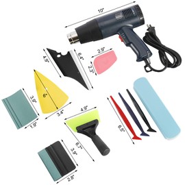 NovelBee Car Vinyl Wrap Tool Kits with Heat Gun,Squeegees,Scraper,Utility Knife and Blades for Film Window Wrapping Tint Installing
