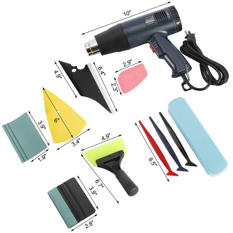NovelBee Car Vinyl Wrap Tool Kits with Heat Gun,Squeegees,Scraper,Utility Knife