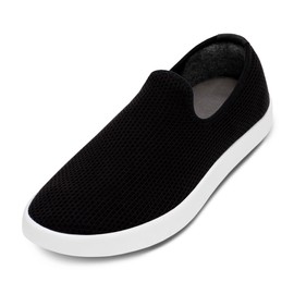 Allbirds Women’s Tree Loungers Everyday Slip-On Sneakers, Machine Washable Shoe Made with Natural Materials - Natural Black (Blizzard Sole) - 11 Medium