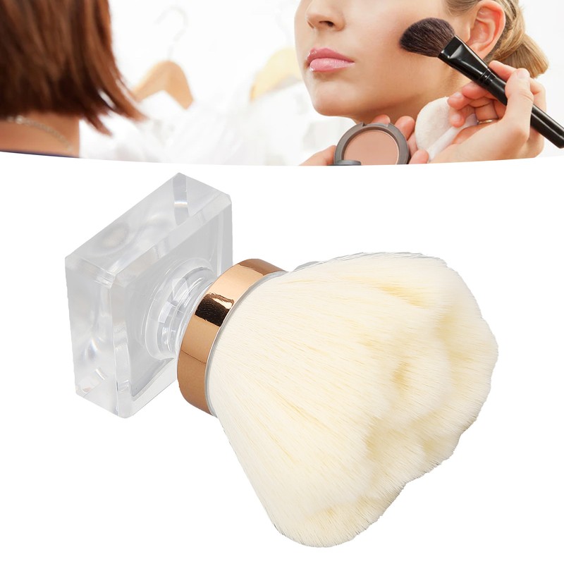 Nail Art Dust Powder Cleaner Brush Soft Bristles Comfortable Grip