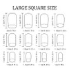 24 Pcs Square Press on Nails Fall Short Fake Nails