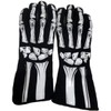 RJS Racing Equipment Men's Double Layer Skeleton Gloves(White, Medium), 1