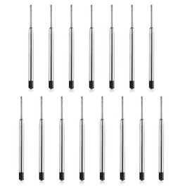 DOETYD 15 PCS Metal Cartridge Set Include Black Ink Pen Refills Ballpoint Refill for Replacement of Ballpoint Refills Suitable for Parker Ballpoint Pens