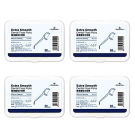 4 Cajas/Paquete 200 Piezas Hilo Dental Limpieza Palillo Dental Cepillo Interdental Flosser para Limpieza Dental Palillo de Dientes Flosser con Hilo Superior Limpieza Suave Mango Aerodinámico Textura P