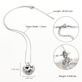 Cremation Jewellery for Ashes Motorcycle Eagle Design Stainless Steel Pendant Memorial Urn Necklace Ash Holder Keepsake, Stainless Steel, No Gemstone