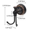 QULYEA Oil Rubbed Bronze Towel Hook,Bathroom Robe Hook Rustic Coat