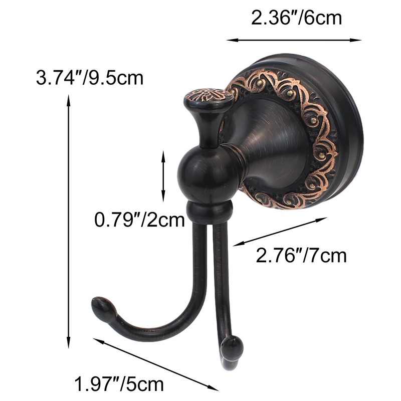 QULYEA Oil Rubbed Bronze Towel Hook,Bathroom Robe Hook Rustic Coat